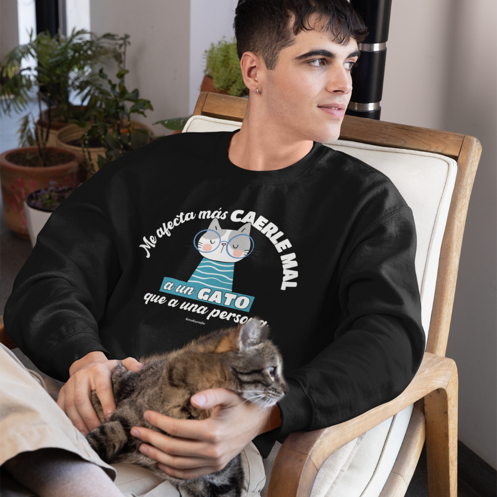 comprar-Sudadera Me afecta más caerle mal a un gato-wondernastic