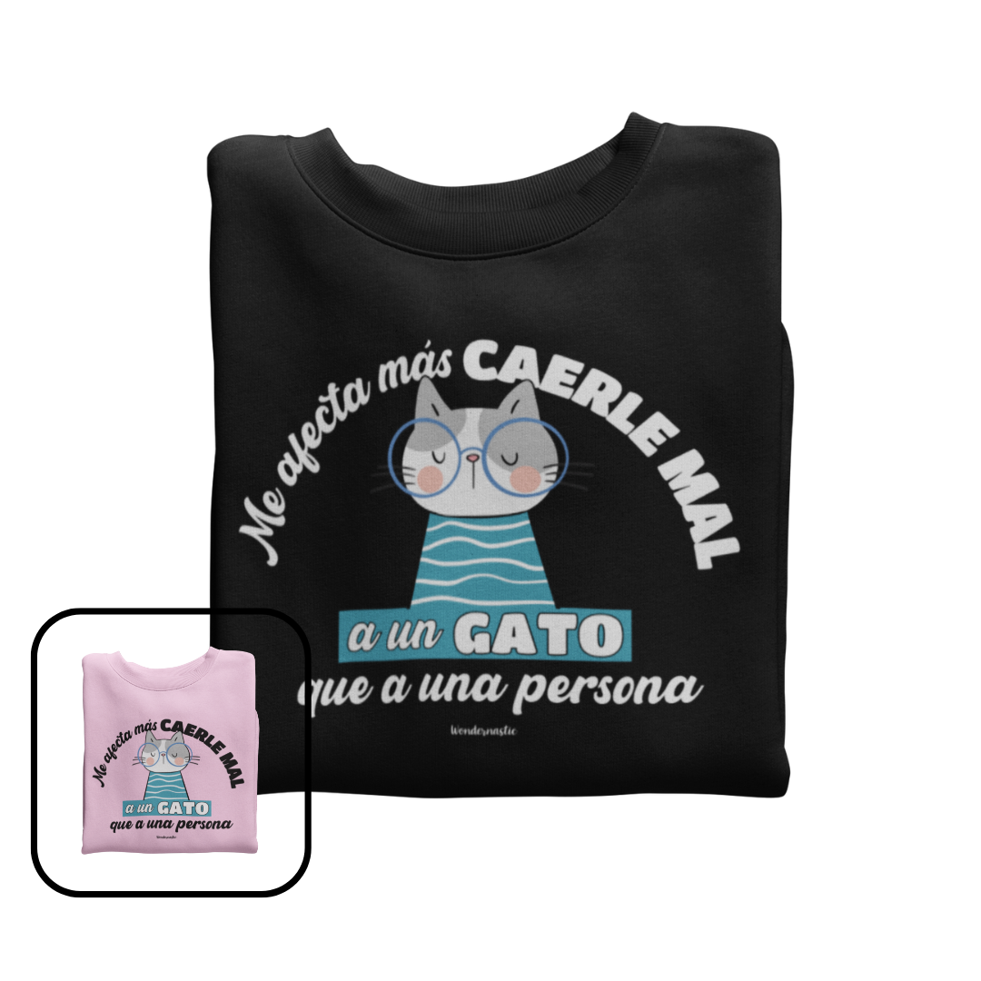 comprar-Sudadera Me afecta más caerle mal a un gato-wondernastic