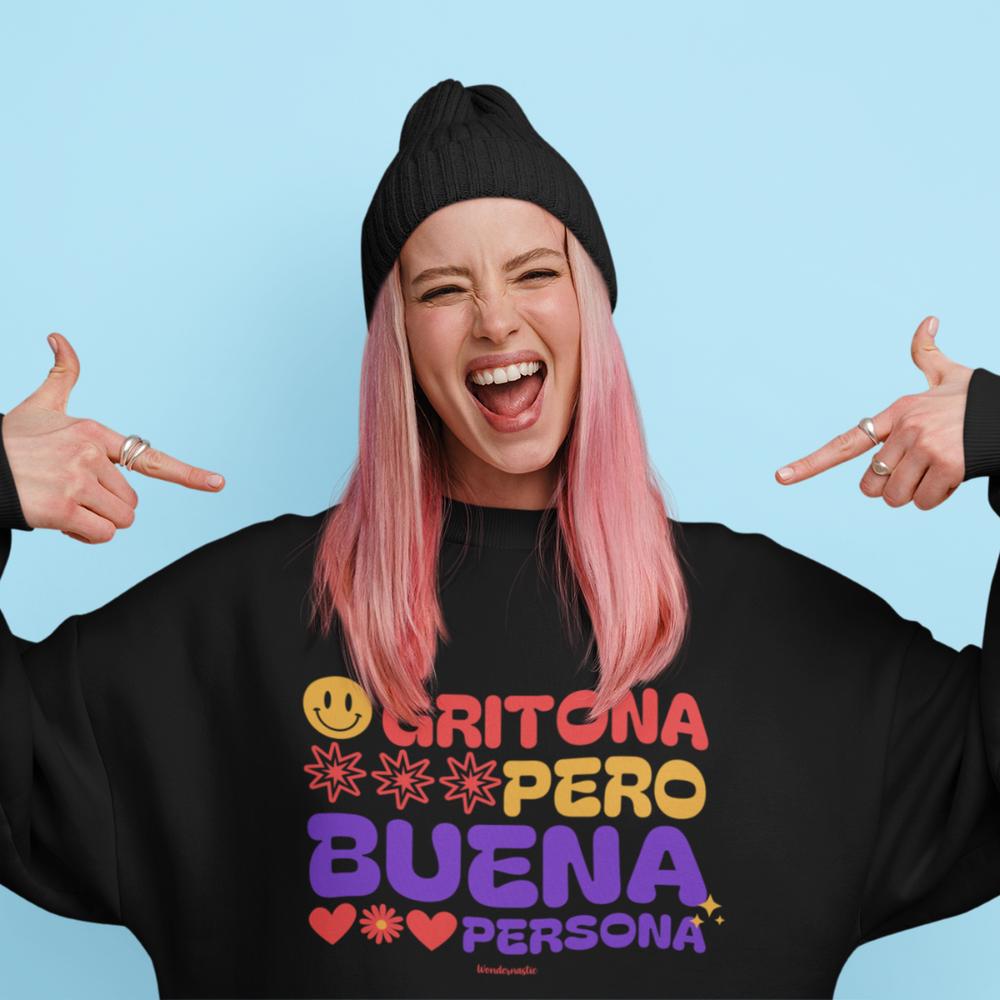 comprar-Sudadera Gritona pero buena persona-wondernastic