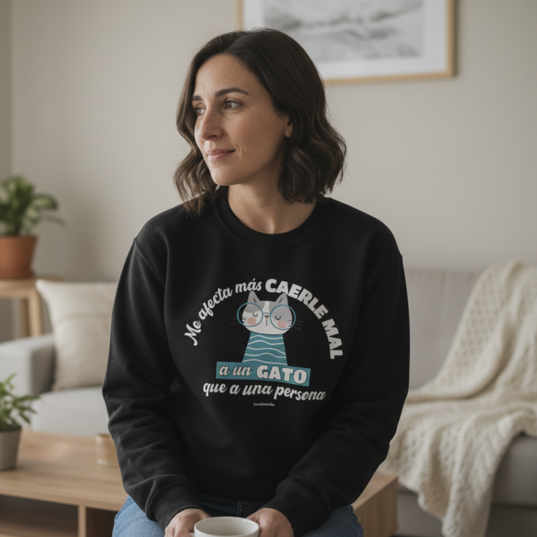comprar-Sudadera Me afecta más caerle mal a un gato-wondernastic