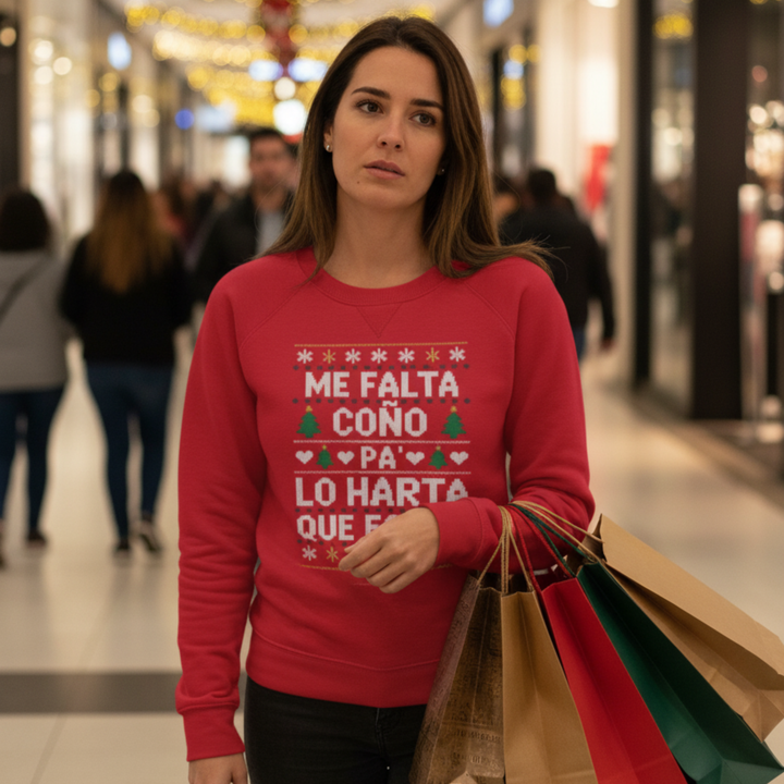 comprar-Sudadera Me falta coño pa’ lo harta que estoy – Especial Navidad-wondernastic