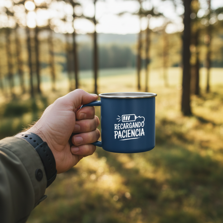 comprar-Taza metálica – Recargando paciencia-wondernastic