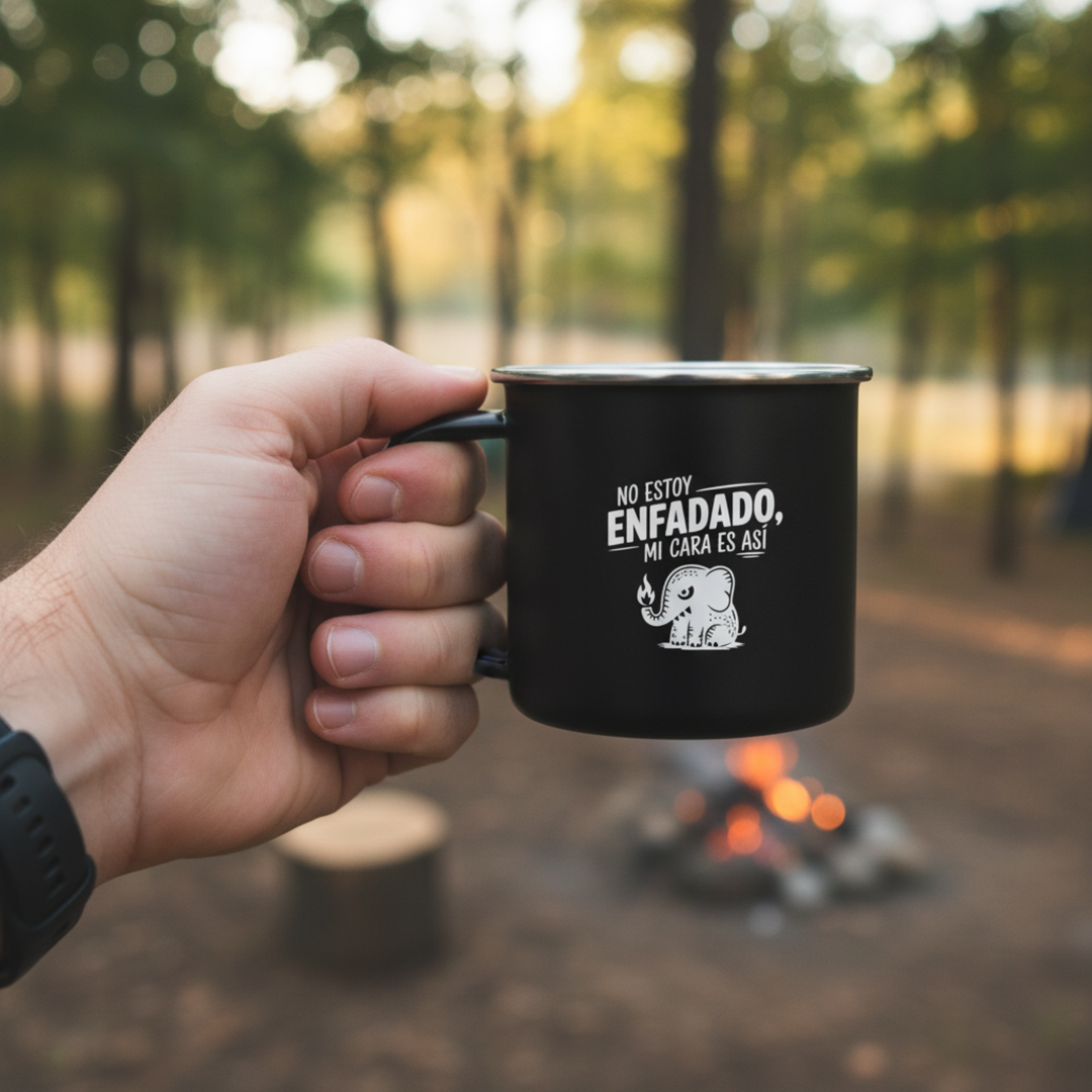 comprar-Taza metálica – No estoy enfadado, mi cara es así-wondernastic