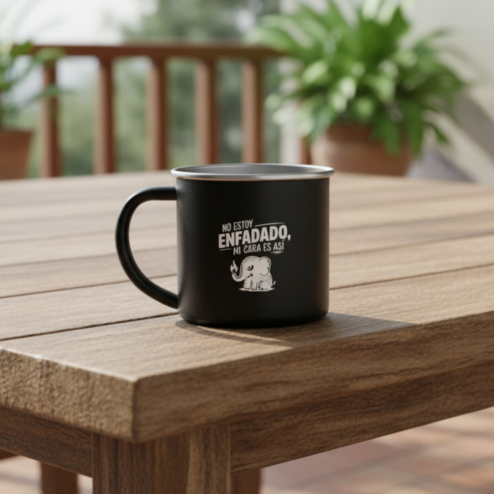 comprar-Taza metálica – No estoy enfadado, mi cara es así-wondernastic