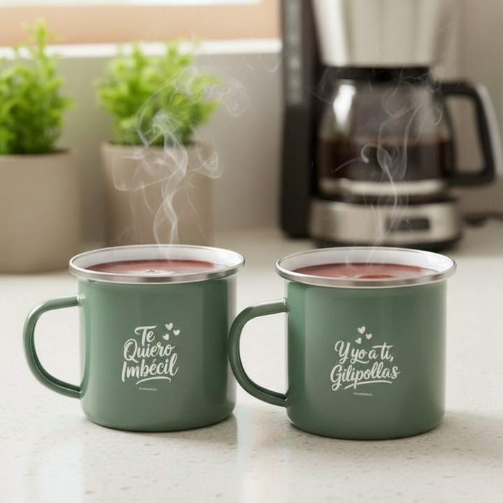 Dúo Tazas Te quiero, imbécil